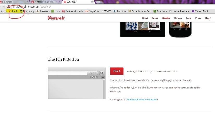 Then click on the hotlink "bookmarklet" because if you're not using Chrome, this is the easier option.