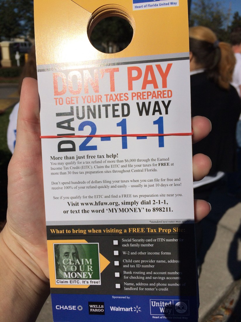 United Way door tags