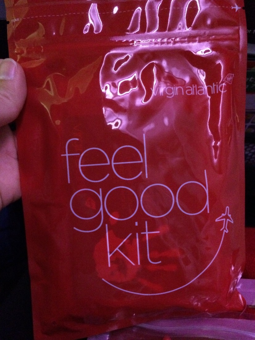 Everyone got a "feel good kit" that contained really useful stuff.