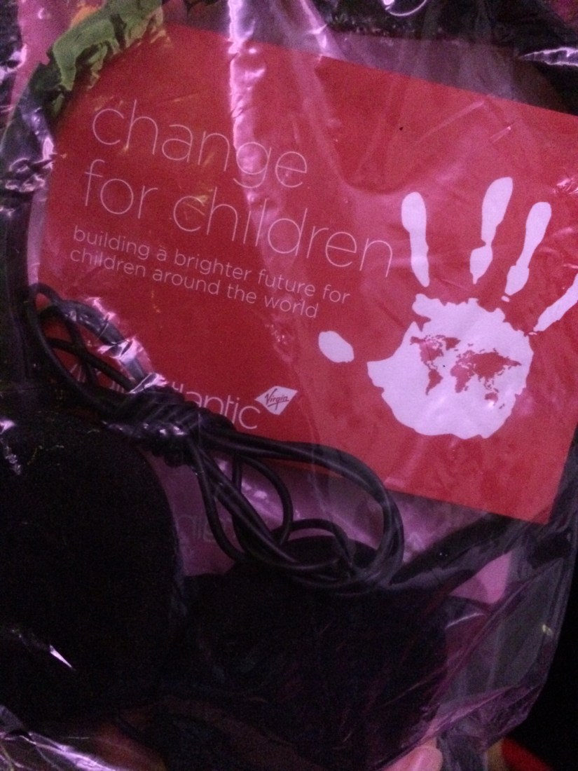 Before every movie, Sir Richard Branson comes on the screen and asks you to donate to help children around the world with your spare change.