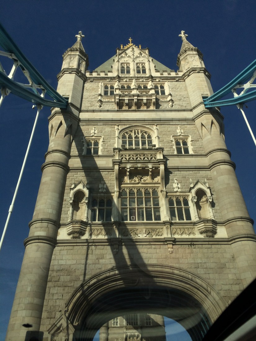 Here's a piece of the tower bridge that leads us to the Tower of London.